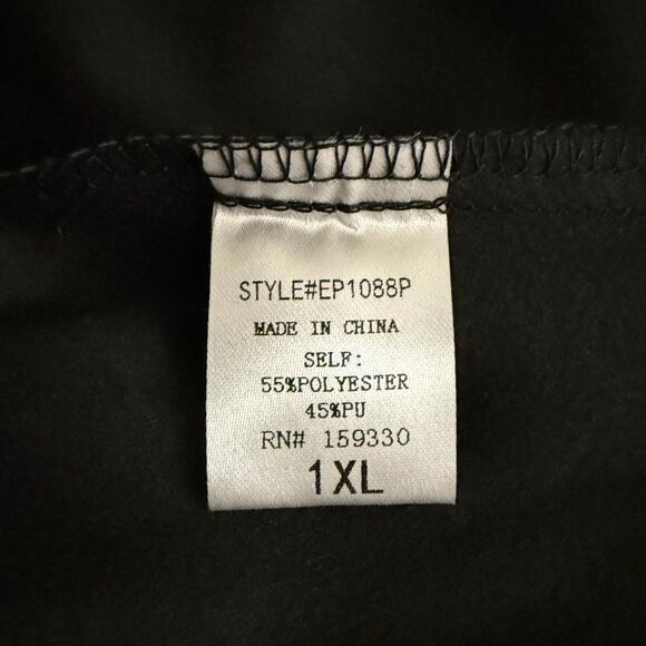 HEYSON High Waist Faux Leather Black Shorts, NWT! Size 1XL - Picture 5 of 6